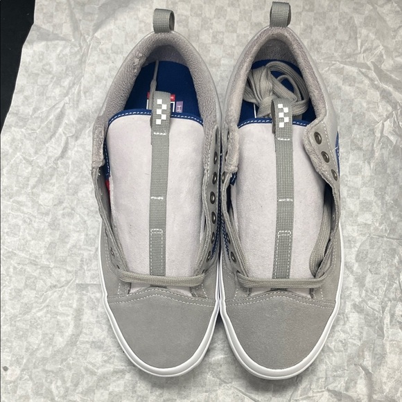 VansOld School 36  Men's Gray and Blue Sneakers - Picture 4 of 6